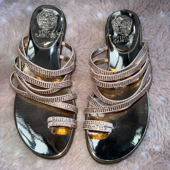 Vince Camuto Womens Edwinny Open Toe Special Occasion Slide Sandals - Picture 1 of 8